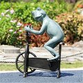 Grandoldgarden Workout Frog on Bicycle Garden - 20 x 14 x 7 in. GR2490948